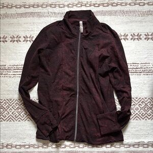 Athleta Maroon Full-Zip Jacket